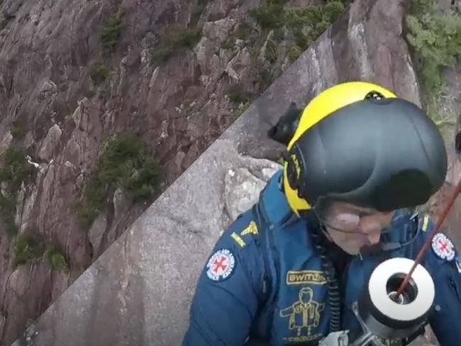 A man has been rescued from a Scenic Rim cliff face after a horror fall from a popular hiking spot. VIDEO: RACQ LifeFlight Rescue