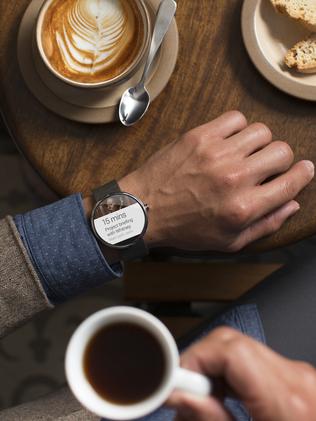 Motorola’s Moto 360 smartwatch comes with a suede leather band.