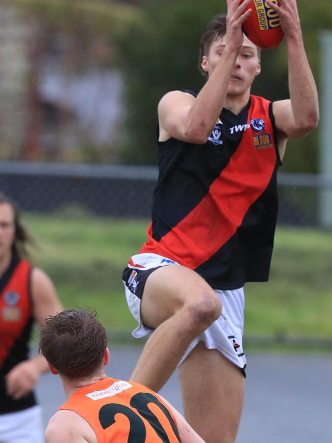 Ryan Eyers playing for Newtown and Chilwell in Geelong. Picture: Mark Wilson