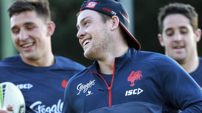 Luke Keary during Roosters training. Picture: Justin Lloyd.