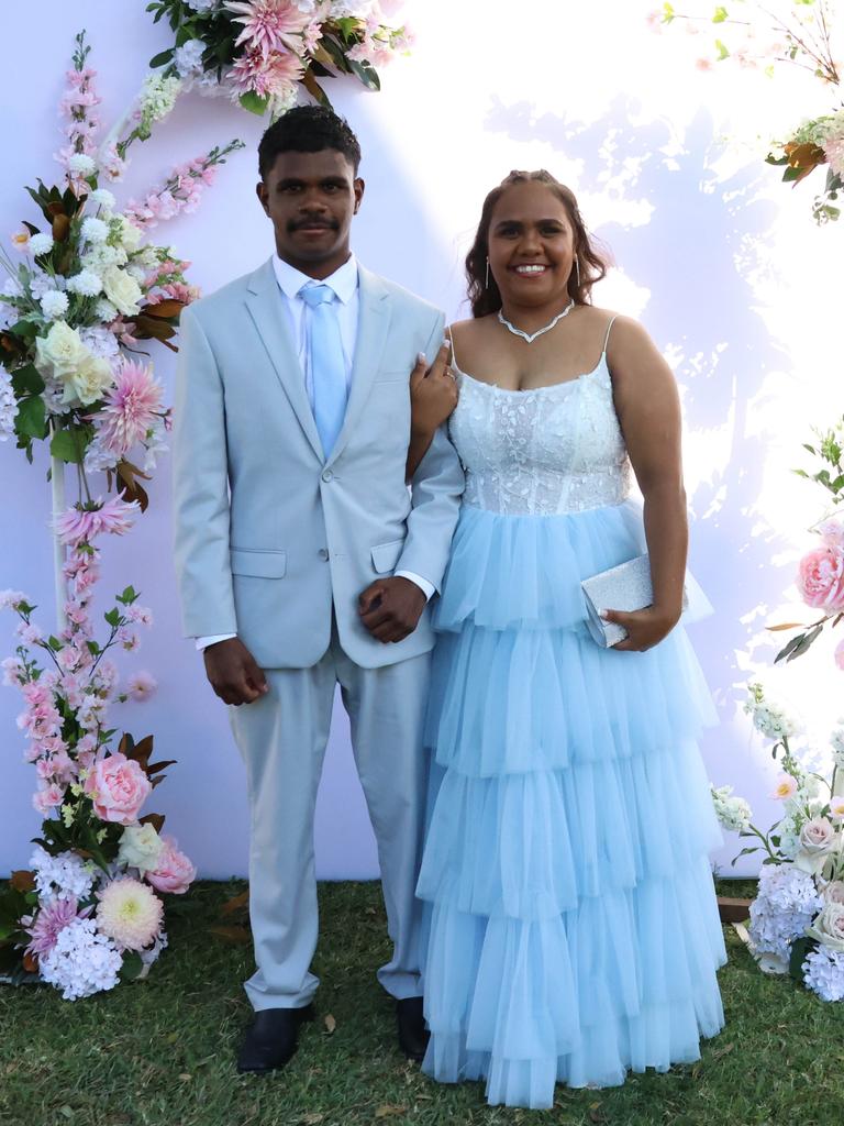Shinneeah with formal partner at the 2024 St Ursula's College formal.