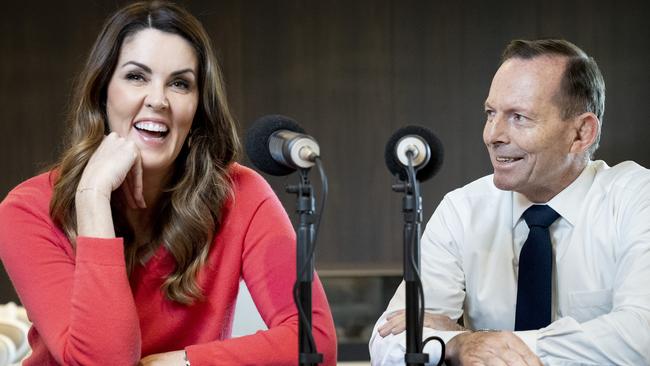 Former prime minister Tony Abbott, with his former chief of staff Peta Credlin who are to be reunited as colleagues once more. Picture: Arsineh Houspian