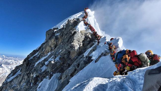 If you are suddenly trapped in a six-hour queue at 8700m — which happened in the past few days — you’re still consuming gas and it will run out. Picture: AFP