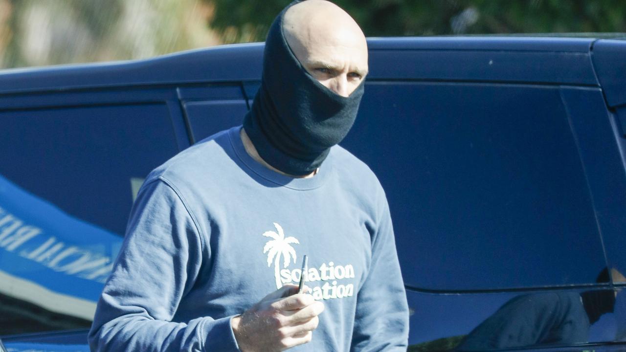 Chris Judd Afl Champion Spotted In Gaiter Style Wrap Mask Herald Sun