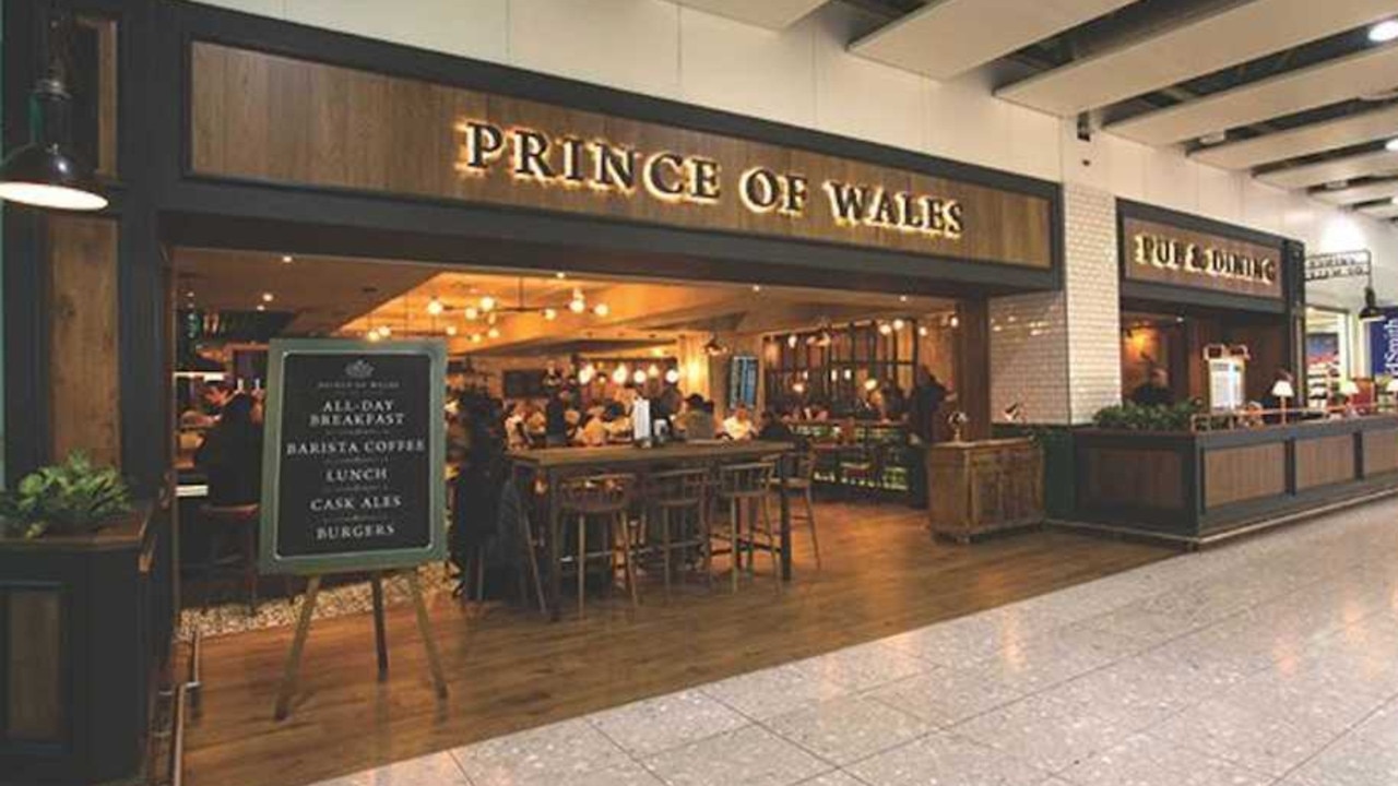 Hannah paid $16.50 for a ham and cheese toastie at the Prince of Wales pub in Heathrow Terminal 4. Picture: Deadline News