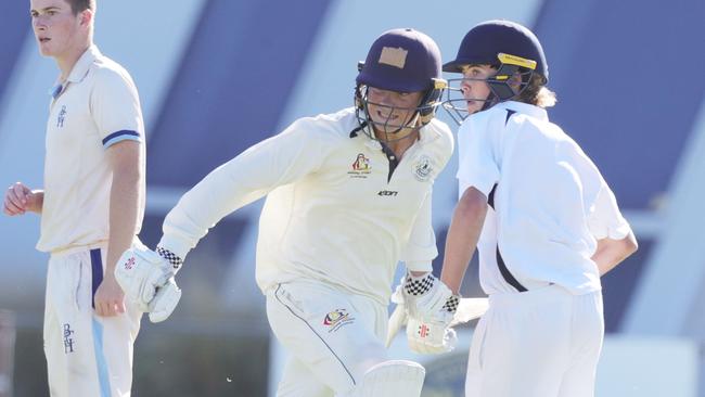 Geelong City Sharks’ U17s bat on day one of their grand final against Barwon Heads/Collendina. Picture: Mark Wilson