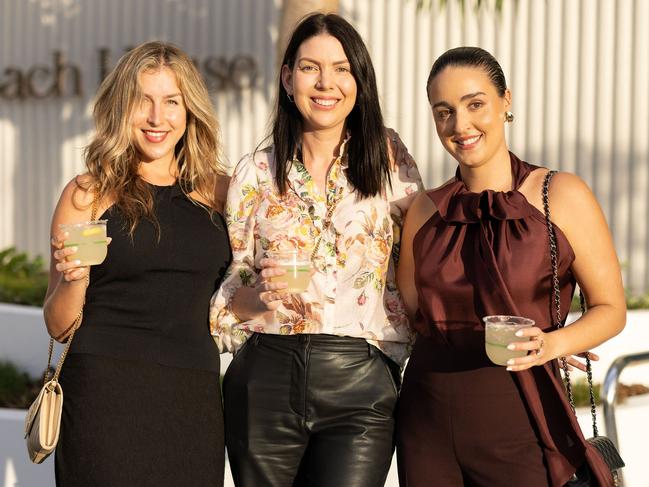 Bonnie Oliver, Allison Quinn and Sarah Andrews at the Beach House Launch, The Pulse April 18 2023. Picture: Celeste Humphrey