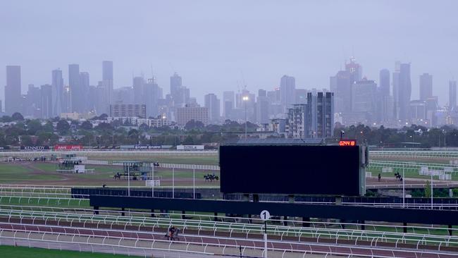 Flemington Racecourse in Melbourne will be empty of punters on November 3. Picture: Getty Images