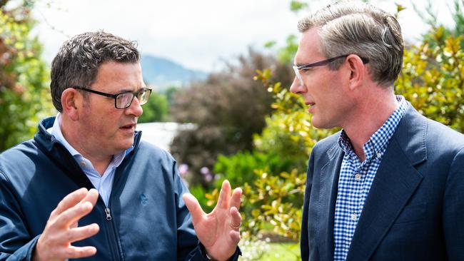 Daniel Andrews and Dominic Perrottet. Picture: NCA NewsWire/Simon Dallinger