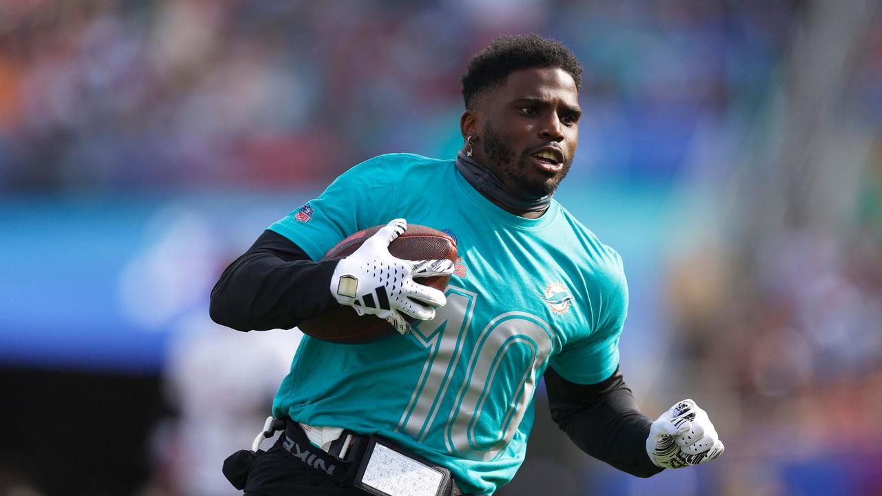 Tyreek Hill in action during the 2024 NFL Pro Bowl. (Photo by Mike Ehrmann / GETTY IMAGES NORTH AMERICA / Getty Images via AFP)