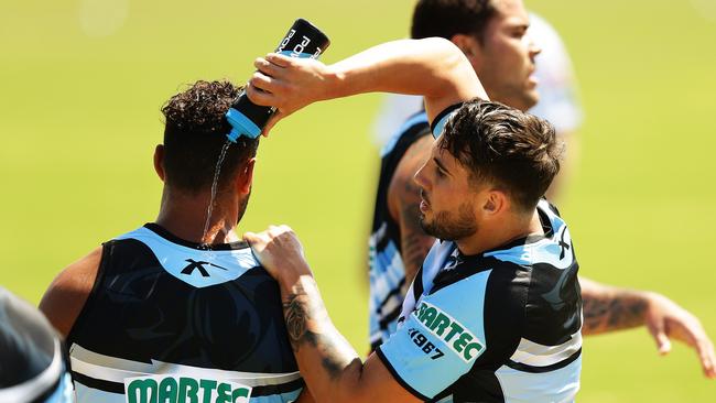 Jack Bird during the Cronulla Sharks first training session for the 2016 season.