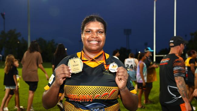 Darwin Dragons player Ellie Nikki won the player of the match award in the DRU Women's grand final. Picture: Pema Tamang Pakhrin