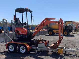 Some of the machinery stolen from Excavation Equipment on Carrington Rd, Toowoomba.