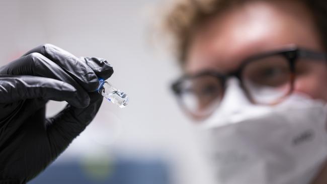 Chemical Analyst, Patrick, tests substance for fentanyl at the CanTEST Health and Drug Checking Service in Canberra. Picture: NCA NewsWire / Martin Ollman