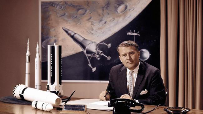 Wernher von Braun was a leading figure in Nazi rocket technology. Few questions were asked when he was brought to America after WWII. Picture: Alamy