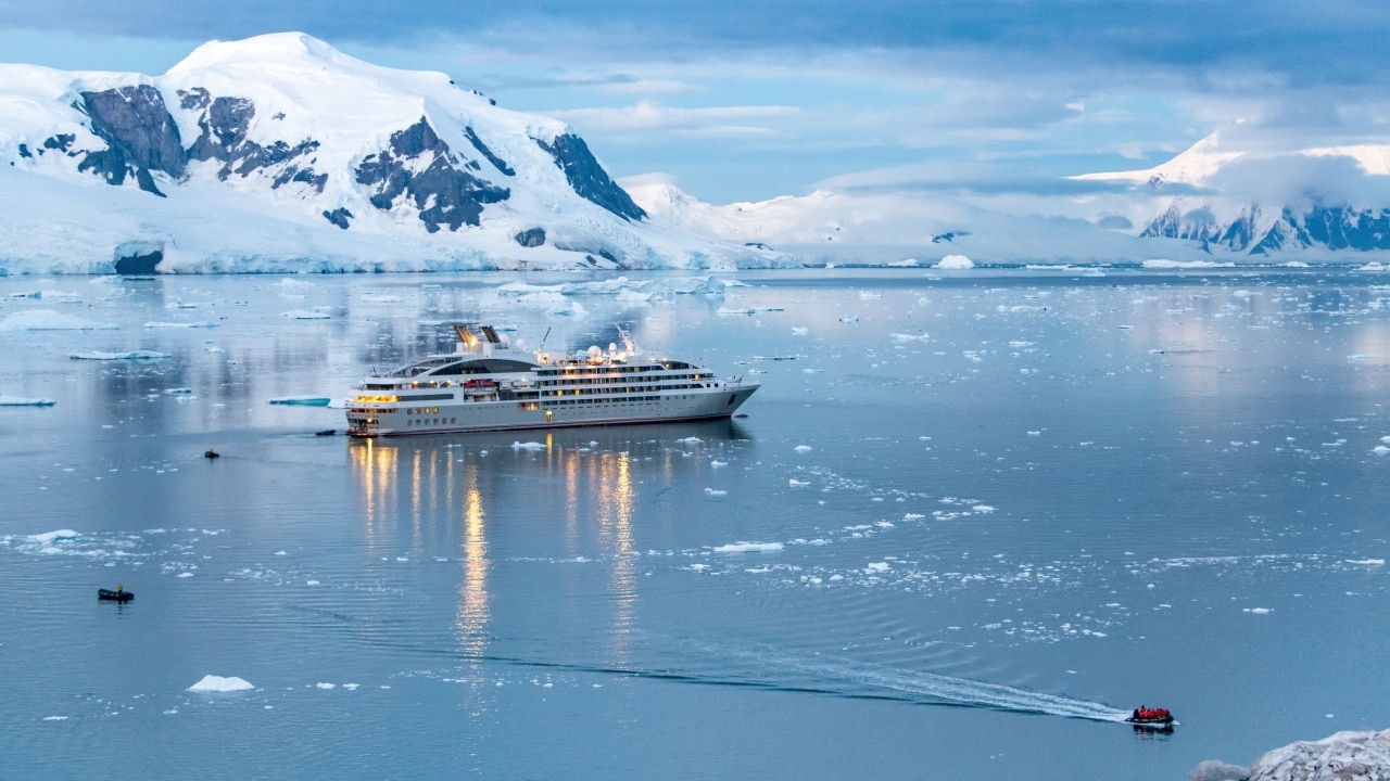 cruise ship in drake passage