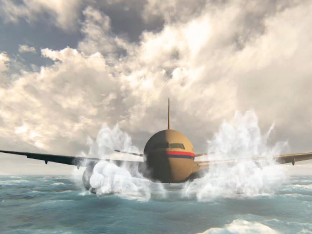 An MH370 re-recreation from 60 Minutes. Picture: Channel 9