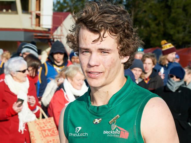 2018 MSEFL grand final best on ground Cory Gamble has returned to Mount Burr after time at Glenelg and Encounter Bay. Picture: Frank Monger