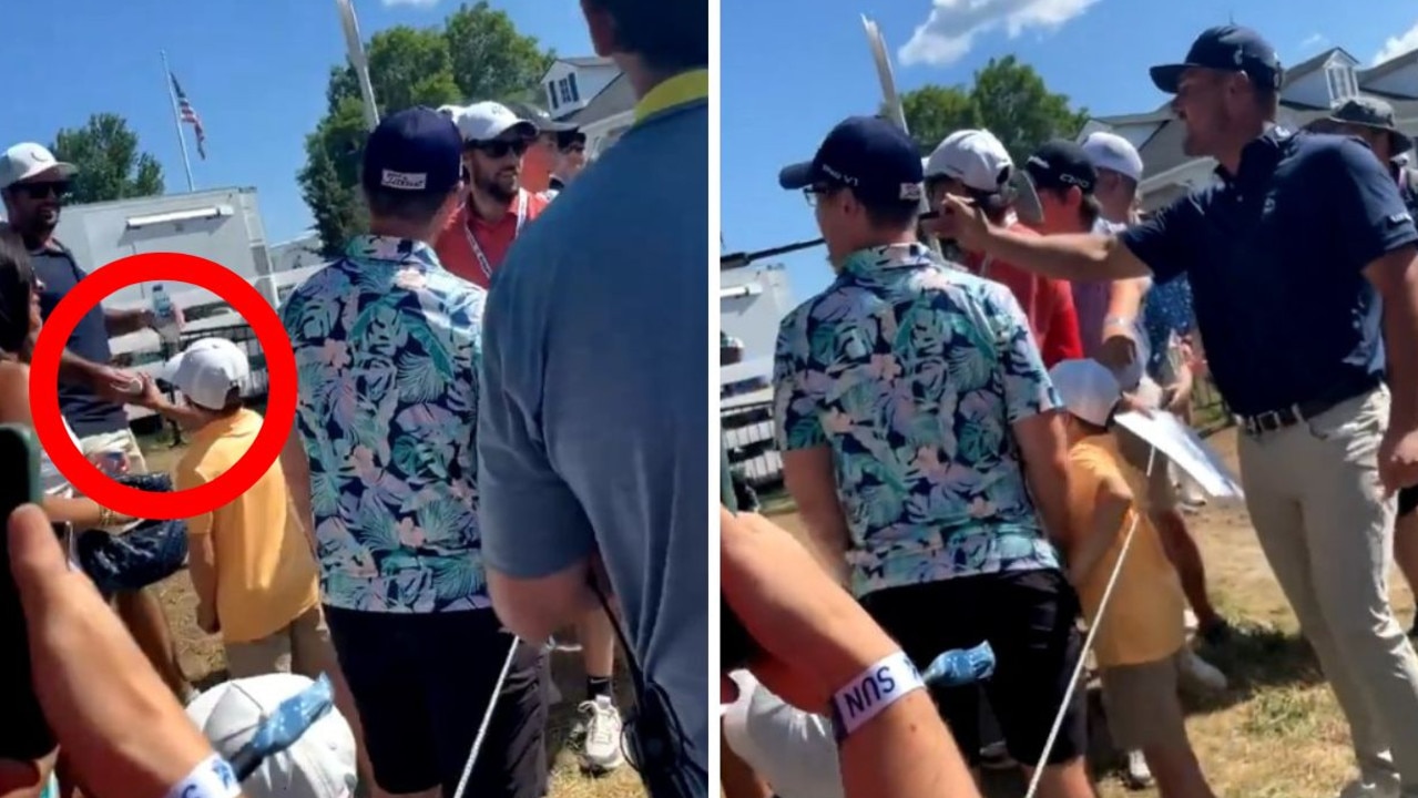 Bryson DeChambeau got the fan to give the ball back to the kid.