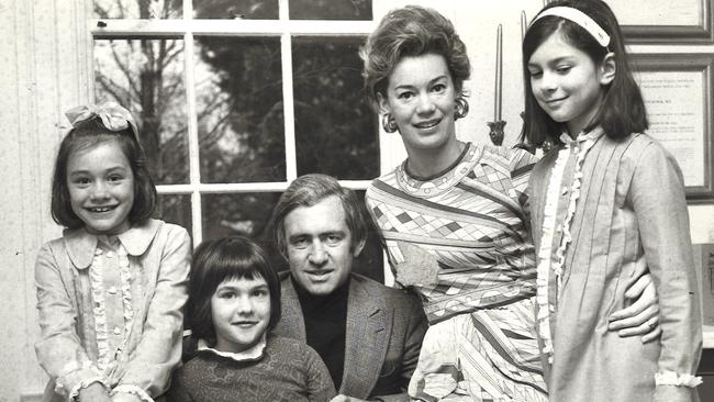 Andrew and Susan Peacock with their children Ann, 8, Jane, 6, and Caroline, 9.