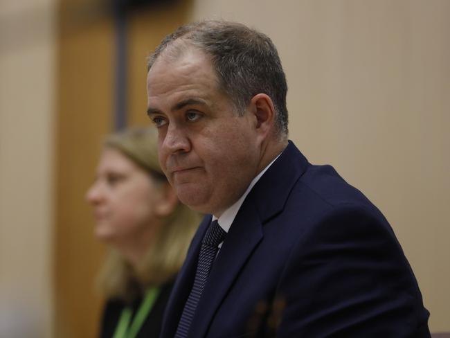 ABC managing director David Anderson at Senate Estimates. Picture: Sean Davey