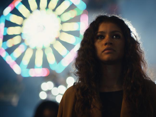 Euphoria star Zendaya in a scene from the TV hit. Picture: Supplied/Foxtel