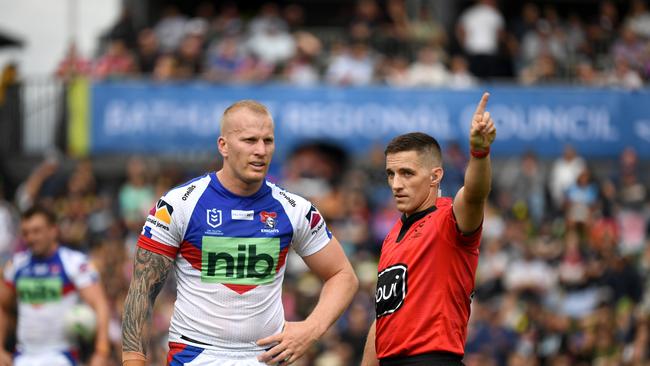 Suspended star Mitch Barnett will join the Warriors in 2023 after being granted a release from Newcastle from the final year of his contract. Picture: NRL Imagery