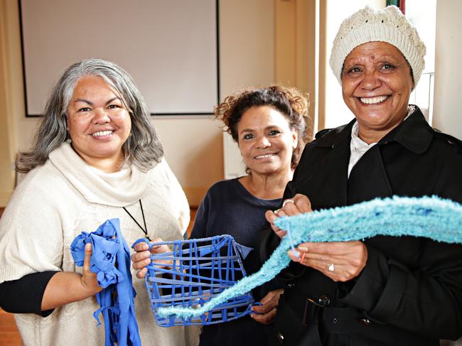 Susan Moylan-Coombs (left with Caroline Glass-Pattison and Karleen Green at Manly Community Centre last year.