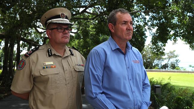 Corrections Commissioner Matthew Varley and Deputy Chief Minister Gerard Maley on Monday December 30. Picture: Zizi Averill