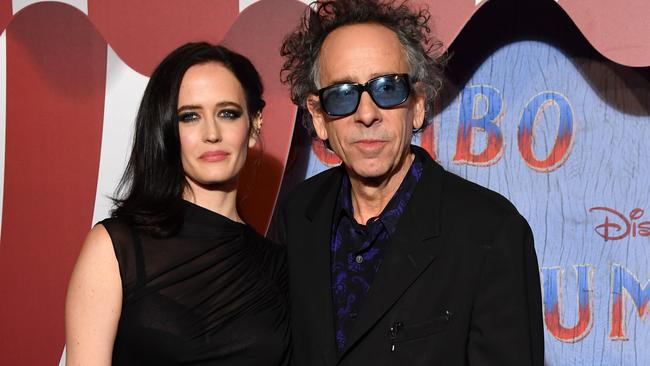 Eva Green and Tim Burton — who have now made three films together — at the Dumbo Paris Gala Screening. Picture: Getty