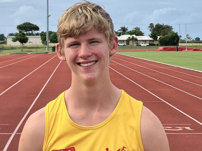 Toby Rule in his North Mackay Athletics kit ahead of the Little Athletics Queensland State Championships. Picture: Mitch Bourke.
