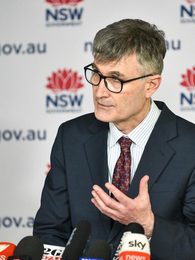 NSW Health's Dr Jeremy McAnulty announced Covid numbers on Tuesday. Picture: NCA NewsWire / Flavio Brancaleone