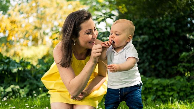 Stephanie Trethewey with son Elliot (Elliot) who is a finalist in the AusMumpreneur Awards. Picture: ANDREW WILSON