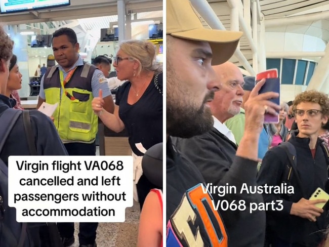 Virgin Australia passengers were stuck in Bali for two days after their flight was cancelled at 3am on Thursday following delays. Picture: TikTok / @mkalazzawi