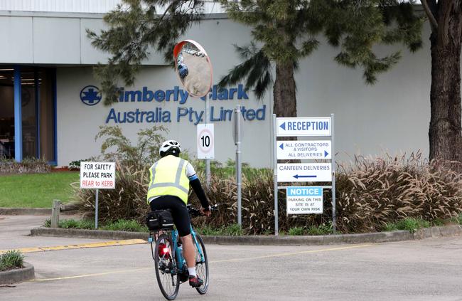 The CFMEU and local politicians have called on Kimberly-Clark to reverse its decision. Picture: Damian Shaw