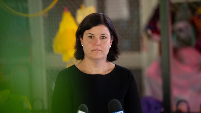 Minister for Justice Natasha Fyles spoke on radio about the incident at Darwin Corrctional Centre. Picture: Che Chorley