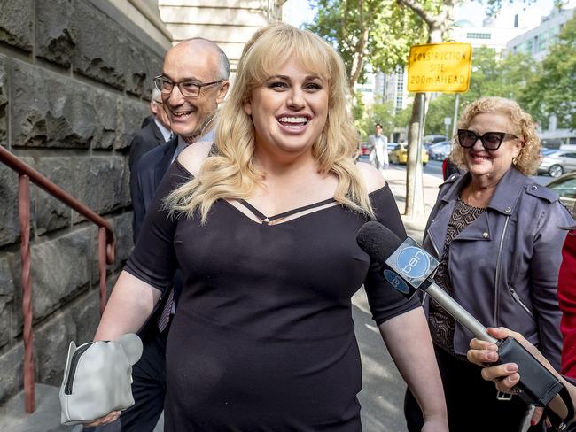 Rebel Wilson arrives to the Court of Appeal in Melbourne earlier this year. Picture: Luis Ascui/AAP