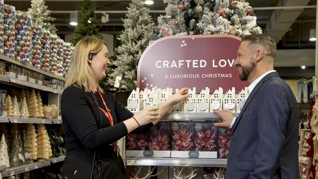 Target new CEO John Gualtieri and the store’s Christmas range. Picture: Supplied