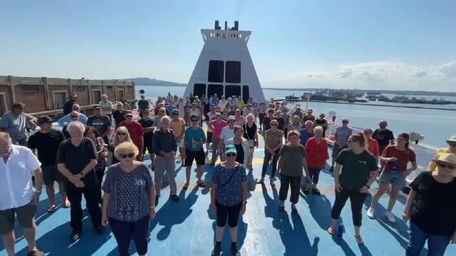 The 134 Australians stranded on the MV Ocean Atlantic want Prime Minister Scott Morrison to bring them home. Picture: Supplied