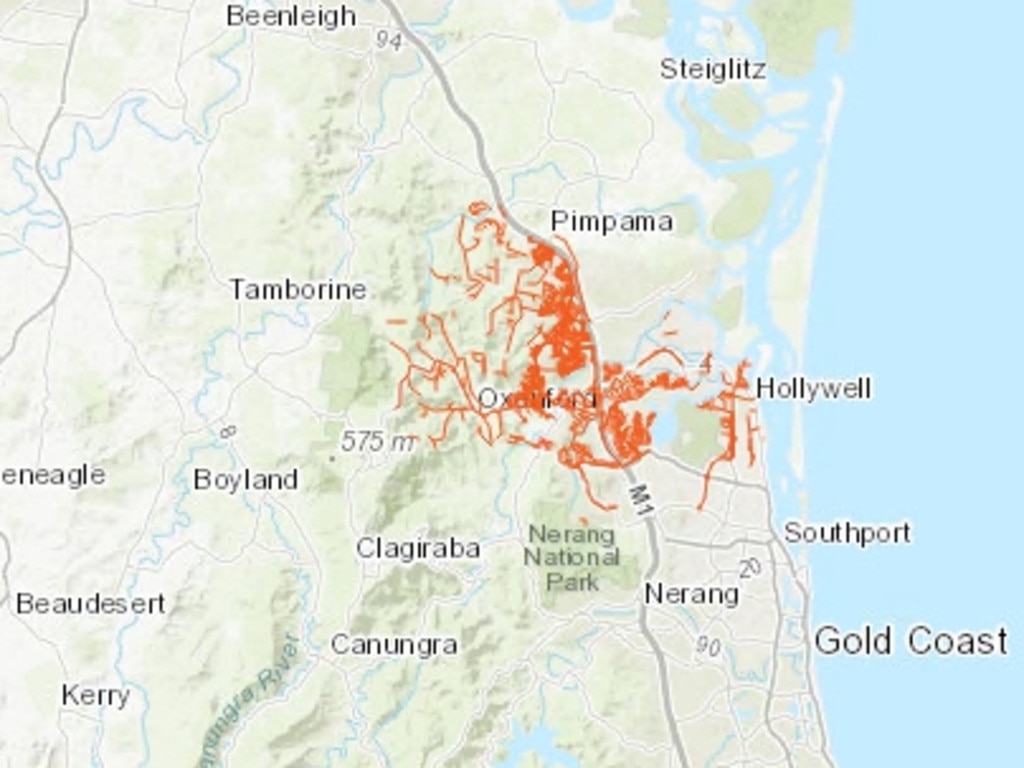 Map shows Gold Coast suburbs excluded in Operation Cleanup NT News