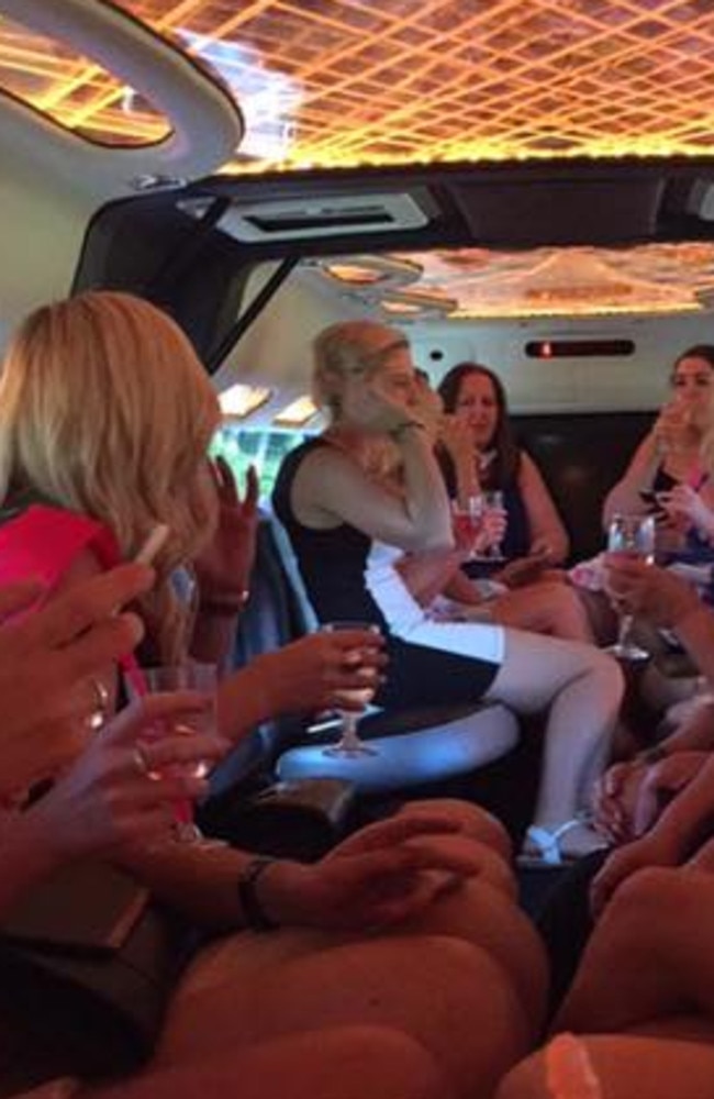 Michelle Darragh had a fun night out as a bridesmaid to be with girlfriends in a pink stretch Hummer in February 2016, a month after she started the new romance.