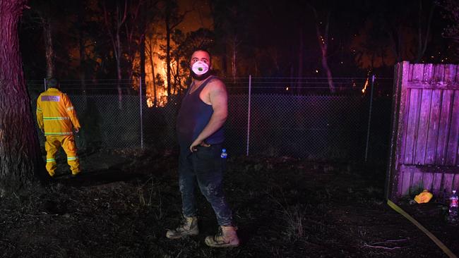 Smoke filled the air near Corryton Court, Wattle Grove. Picture: AAP