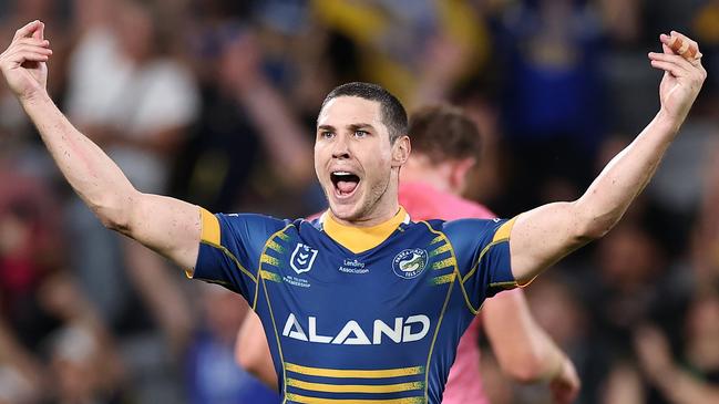 Mitchell Moses celebrates his match-winning play. Picture: Getty