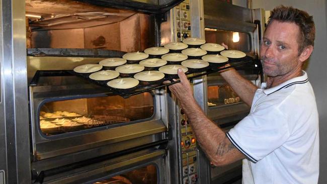 NEW VENTURE: Todd Mooney has been overwhelmed at the response to reopening the Biggenden Bakery, especially by the lovers of pies. Picture: Erica Murree