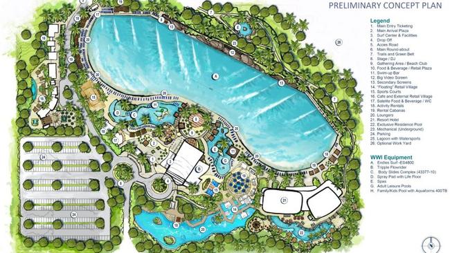 A plan of another WhiteWorld Endless Surf wavepark.