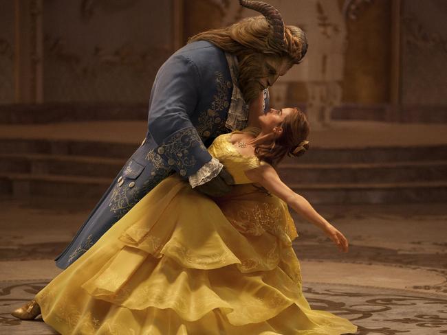 Dan Stevens as The Beast and Emma Watson as Belle have issues with their onscreen chemistry. Picture: Disney via AP