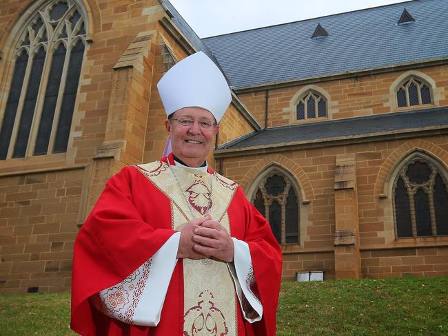 Catholic Archbishop Julian Porteous at St Mary's Cathedral.