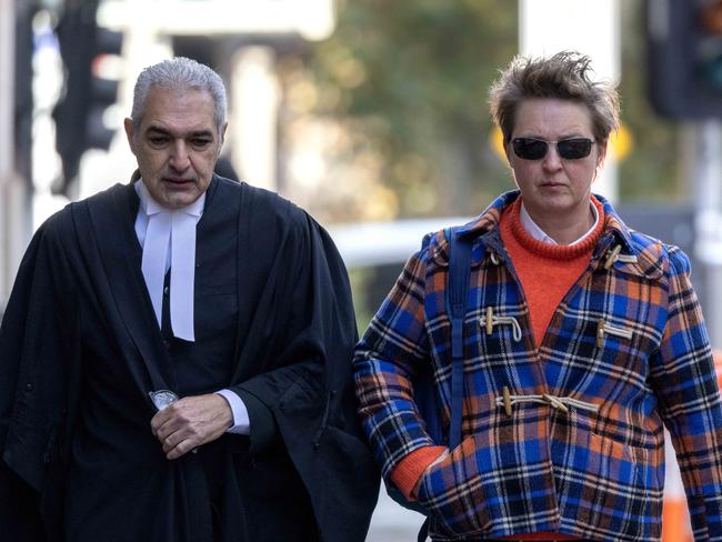 Crown Prosecutor Daniel Porceddu and Carol Clay’s daughter Kate Zerbe. Picture: David Geraghty