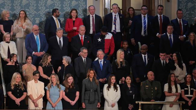 Mrs Trump’s choice of guests to sit in her personal box were people who represented some of the Republican Party’s biggest hot button, knickers-in-a-twist issues. Picture: Kayla Bartkowski/Getty Images North America/Getty Images via AFP