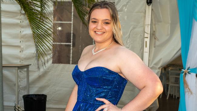 Zusanne Scholtz at the Mackay Northern Beaches State High School Senior Formal Class of 2022 held at Mantra Mackay Marina. Picture: Michaela Harlow